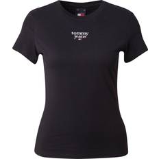 6XL - Vrouw T-shirts Tommy Jeans Smal T-shirt med logoprint sort-Black