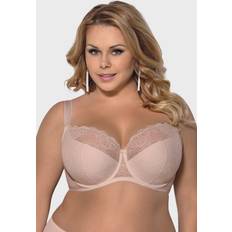 Gorsenia Elegant Half Padded Underwired Lace Bra - Blanca