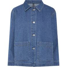 Dame - Denim / Jeansstoff Overdeler Pieces Pcchrissy LS Denim Loose Shirt PWP Skjorter hos Magasin