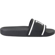 Dolce & Gabbana Women Slides Dolce & Gabbana Sliders, female, Black, Black Leather Love Slide Sandals