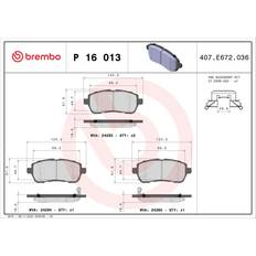 Brembo Friction Breaking Brembo P 16 013 Brake Pad Set