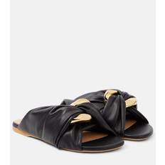 JW Anderson Corner leather slides black (UK 3)