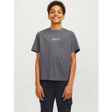 Gråa T-shirts Barnkläder Jack & Jones Tryck T-shirt Junior Grå