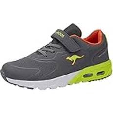 Textil Lauflernschuhe KangaROOS KX-Giga EV Sneaker, Steel Grey/Lime