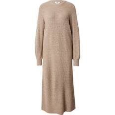 Beige - Midikjoler Object Kjole objDitte RE L/S Knit Midi Dress Brun