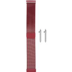 Men - Red Watch Straps Uxcell mesh band 18mm quick release magnetic clasp, red