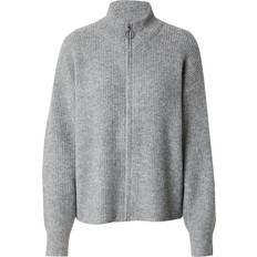 Only Nainen Neuletakit Only Neuletakki OnlTokyo L/S Zip Cardigan - Harmaa