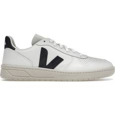 Veja VEJA White & Black V-10 Leather Sneakers EXTRA-WHITE_BLACK IT