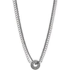 Stainless Steel Necklaces Emporio Armani OFFICIAL STORE Stainless Steel And Ip Gun-plating Chain Necklace