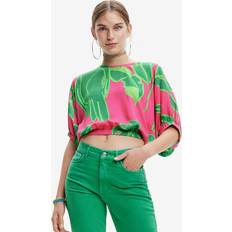 Dame - One Size Bluser Desigual Pink Viscose Tops & T-Shirt No Color