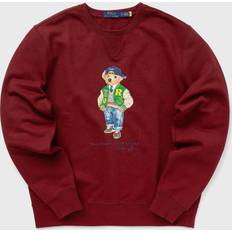 Red - Sweatshirts Jumpers Polo Ralph Lauren Mens Red Preppy Bear Crew-neck Cotton-blend Sweatshirt RED