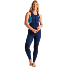 C-Skins Skins Element 2/2mm Womens Front Zip Long Jane Wetsuit 2024 Blue/Cyan/Lilac
