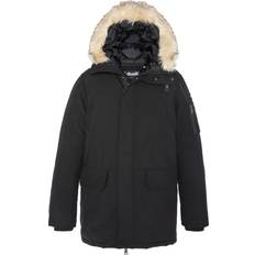 Homme - L Manteaux Schott Parka Longue Avec Capuche - Noir