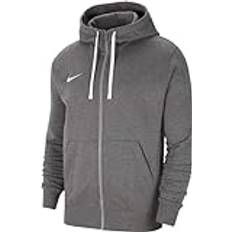 Bekleidung NIKE Mens Team Club Full Zip Hoodie - Charcoal Heathr/White