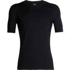 Icebreaker Men Clothing Icebreaker Men's Merino Oasis Short Sleeve Crew Thermal Top, XL, Black