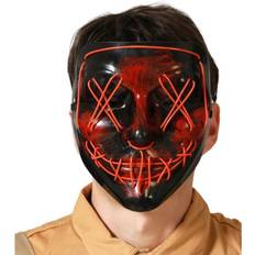 Gummi/Latex Heldækkende masker Kostumer BigBuy Carnival Mask Skräck LED Ljus