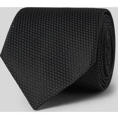 Herr - Svarta Slipsar BOSS Silk-blend tie with all-over micro pattern