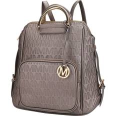 MKF Collection MKF Collection by Mia K. Torra Milan M Signature Trendy Backpack by Mia K. Pewter