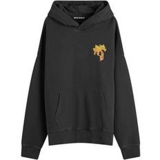 Oro - Uomo Maglioni Palm Angels Men's Burning Hoodie Black