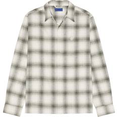 Lino Camisas Mickey Cotton Linen Long Sleeve Shirt - White