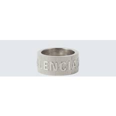 Balenciaga Force Striped sterling silver ring
