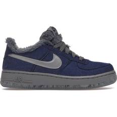 Grey Basketball Shoes Nike Air Force 1 Low Pinnacle QS - Blue/Wolf Grey