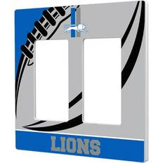 Keyscaper Detroit Lions Passtime Design Double Rocker Lightswitch Plate