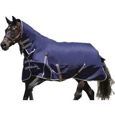 Horse Rugs on sale Weatherbeeta Comfitec Essential 220g Mediumweight Combo Neck Turnout Rug - Navy/Silver