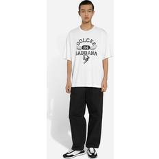 Dolce & Gabbana Abbigliamento Dolce & Gabbana Logo Print T-Shirt Bianco/Nero