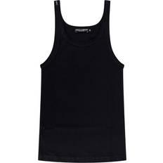 Dolce & Gabbana Uomo Top Dolce & Gabbana Ribbed Tank Top Nero Uomo