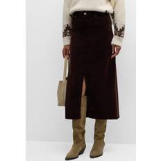 Corduroy Skirts Frame Brown 'The Corduroy' Midi Skirt ESPRESSO WAIST