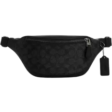 Inner Pocket Bum Bags Coach Warren Mini Belt Bag In Signature Canvas - Gunmetal/Charcoal/Black