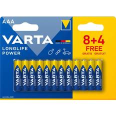 Varta Longlife Power AAA Alkaline Battery 12-pack