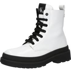 Hvid Støvler Børnesko Calvin Klein Kids Lace-Up Boots with Zip White