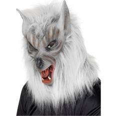 Unisex Voll abdeckende Masken Werwolf Maske silbergrau