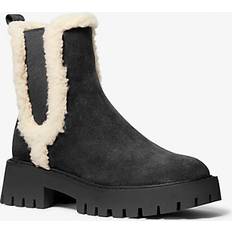 Michael Kors Bottes Chelsea Michael Kors Botte Asher en daim et fausse peau de mouton - Noir