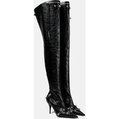 Balenciaga High Boots Balenciaga Cagole 90mm Over-The-Knee Boot Black Women's Lambskin