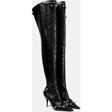 Balenciaga Höga stövlar Balenciaga Cagole leather over-the-knee boots