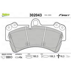 Friksjonsbremser Valeo Bremseklosser First 302043 7L0698151A 4L0698151B 4L0698151C Q7 4MB