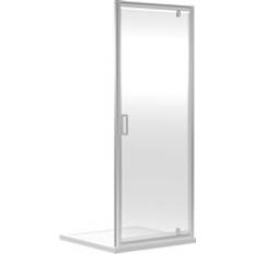 Clear Shower Door Balterley 6mm Toughened Safety Glass Reversible Pivot Shower Door - 900mm - Chrome