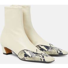 Vita Ankelboots Khaite Nevada Leather Ankle Boots - White