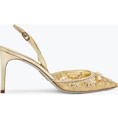 Rene Caovilla Embellished slingback pumps gold (UK 5.5)