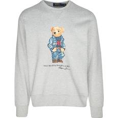 Brun - Herre - Sweatshirts Sweatere Polo Ralph Lauren Gråmeleret sweatshirt med print med denimbjørn