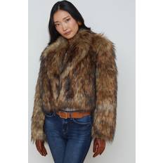 Cropped Coats L'agence Aura Crop Faux Fur Coat