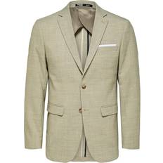 Herre - Hvite Dresser Selected HOMME Blazer slhSlim-Oasis Linen Blz Noos Beige