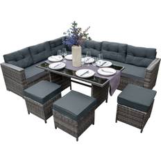 Rattan Corner - Grey