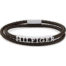Tommy Hilfiger Brun Armband Tommy Hilfiger Brown Woven Leather Bracelet BROWN One
