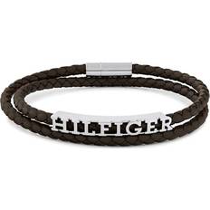 Brun Armbånd Tommy Hilfiger Bryan Dobbelt Læder Armbånd Brunt