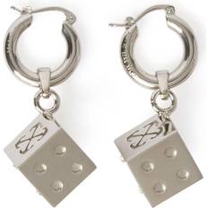 Men - White Earrings Off-White Dice earrings men Brass/glass One Silver