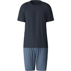 Herr - M Pyjamasar Calida Relax Streamline Short Pyjamas Navy pattern